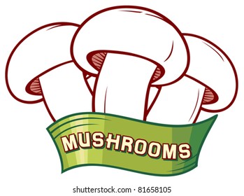 mushroom label design