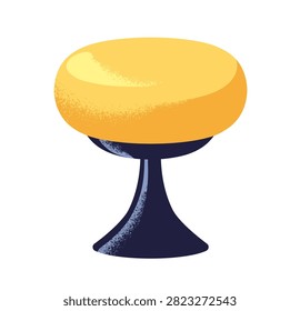 Mushroom lamp for bedside, table. Cozy accent night light decoration in modern retro mid-century design style. Warm nightlight interior decor. Flat vector illustration isolated on white background