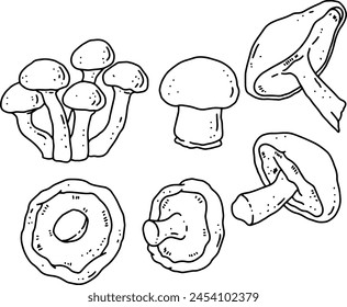 mushroom line element design for templates.