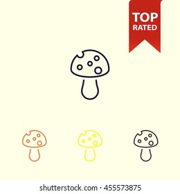 mushroom line icon