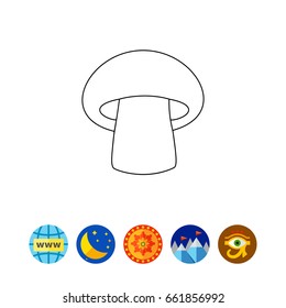 Mushroom Line Icon