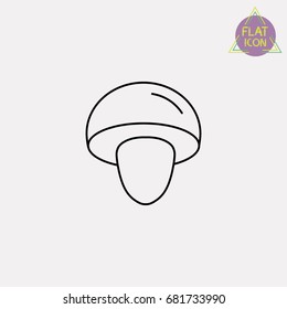 mushroom line icon