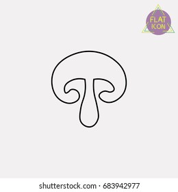 mushroom line icon