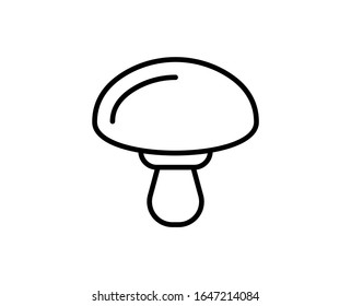 Mushroom line icon. High quality outline symbol for web design or mobile app. Thin line sign for design logo. Black outline pictogram on white background