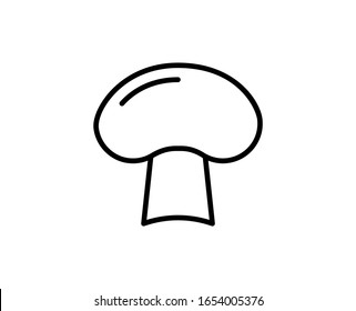 Mushroom line icon. High quality outline symbol for web design or mobile app. Thin line sign for design logo. Black outline pictogram on white background