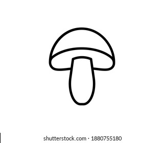 Mushroom line icon. High quality outline symbol for web design or mobile app. Thin line sign for design logo. Black outline pictogram on white background