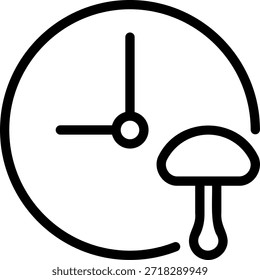 ícone de linha de cogumelo ilustração vetor