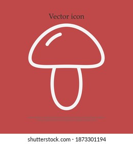 mushroom line icon, outline vector illustration.