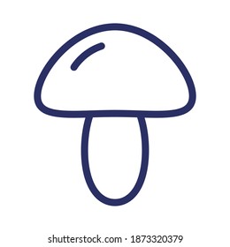 mushroom line icon, outline vector illustration.