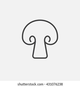 mushroom line icon, outline vector logo illustration, linear pictogram isolated on white