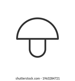 Mushroom line icon, sign or symbol. Premium pictogram in trendy outline style. Mushroom pixel perfect vector icon isolated on a white background. 