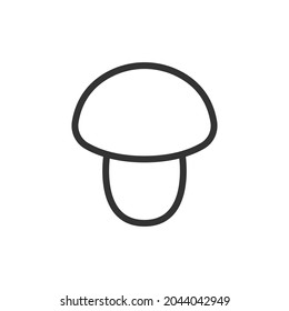 Mushroom line icon in trendy style. Stroke vector pictogram isolated on a white background. Mushroom premium outline icons.