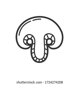 Mushroom line icon. Vector Illustration.