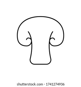 mushroom line icon. vector mushroom symbol.