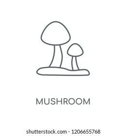 Mushroom linear icon. Mushroom concept stroke symbol design. Thin graphic elements vector illustration, outline pattern on a white background, eps 10.