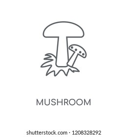 Mushroom linear icon. Mushroom concept stroke symbol design. Thin graphic elements vector illustration, outline pattern on a white background, eps 10.