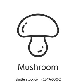 Mushroom, linear icon. Editable stroke