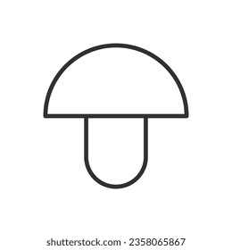 Mushroom, linear icon. Line with editable stroke