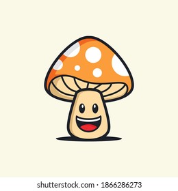 Logo de hongos. Icono de carácter hongo