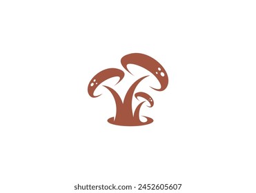 mushroom logo design. agriculture, nature, food symbol vector design