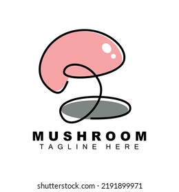 Mushroom Logo Design, Illustration of Cooking Ingredients, Vector Brand of Various Food Products