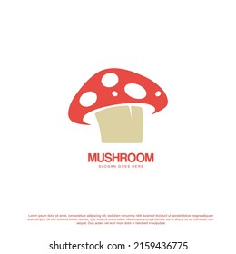 Mushroom logo design vector illustration