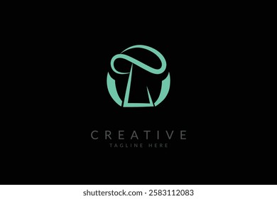 Mushroom logo design vector illustration. 