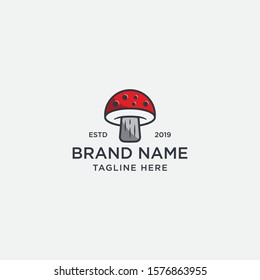 Mushroom logo designs vector, Cute Mushroom logo