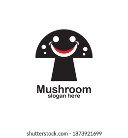 Mushroom logo designs vector, Cute Mushroom logo

