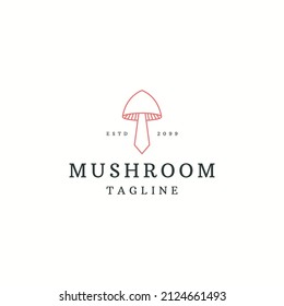 Mushroom logo icon design template flat vector