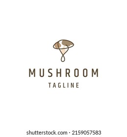Mushroom logo icon design template flat vector
