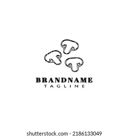 plantilla de diseño de iconos de logotipo de hongos ilustración vectorial moderna