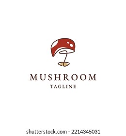 Mushroom Logo Icon Design Template Vector Flat