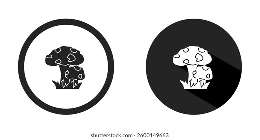 Mushroom logo. Mushroom icon vector design black color. Stock vector.