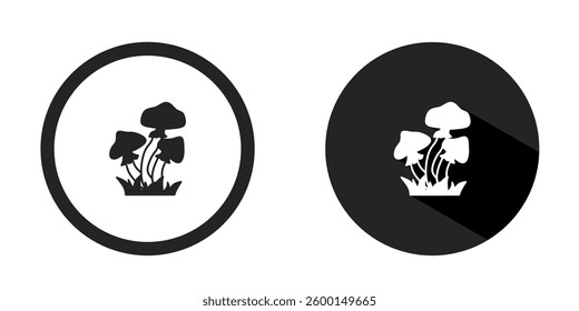 Mushroom logo. Mushroom icon vector design black color. Stock vector.