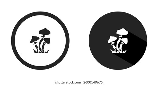 Mushroom logo. Mushroom icon vector design black color. Stock vector.