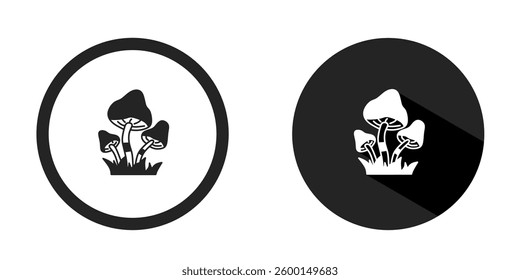 Mushroom logo. Mushroom icon vector design black color. Stock vector.