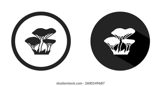 Mushroom logo. Mushroom icon vector design black color. Stock vector.