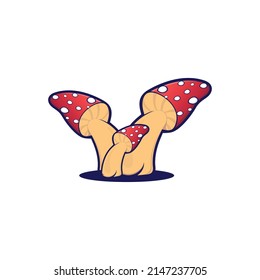 mushroom logo icon vector food