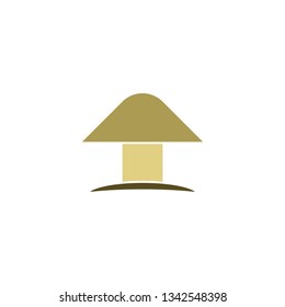mushroom logo icon vector symbol 