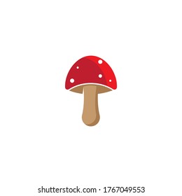 Plantilla vectorial de icono del logotipo del hongo