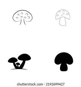 mushroom logo icon vector template