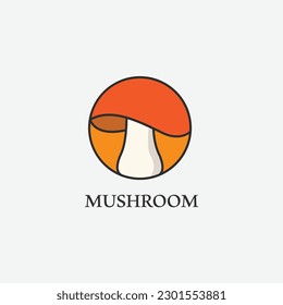 mushroom logo icon vintage design illustration