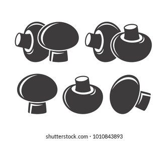Mushroom logo. Isolated mushroom on white background



