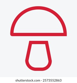 Mushroom Logo - Minimalist Modern Black Vector and Illustration Design