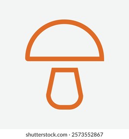 Mushroom Logo - Minimalist Modern Black Vector and Illustration Design