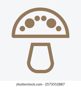 Mushroom Logo - Minimalist Modern Black Vector and Illustration Design