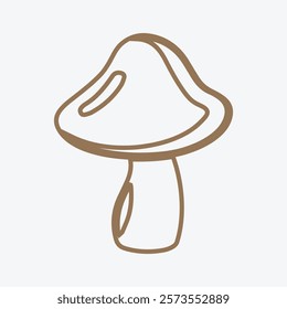 Mushroom Logo - Minimalist Modern Black Vector and Illustration Design