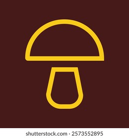 Mushroom Logo - Minimalist Modern Black Vector and Illustration Design