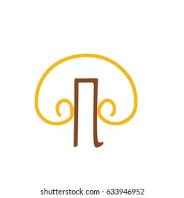 mushroom logo, N